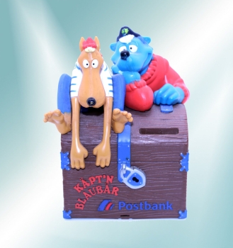 Käpt'n Blaubär & Hein Blöd Spardose "Postbank" aus Kunststoff von Ravensburger